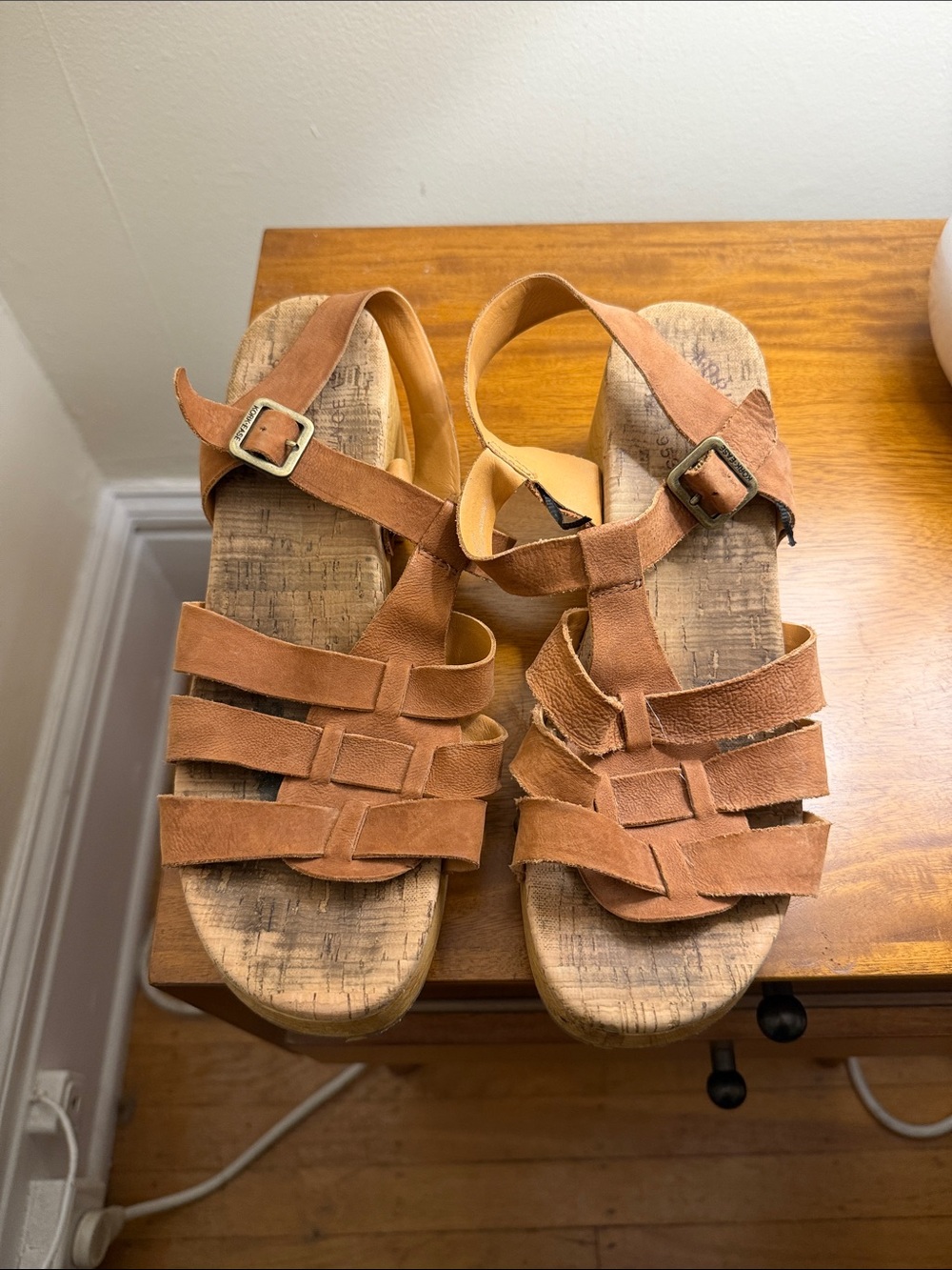 Kork-Ease Women's Suede Strappy Sandals in Tan